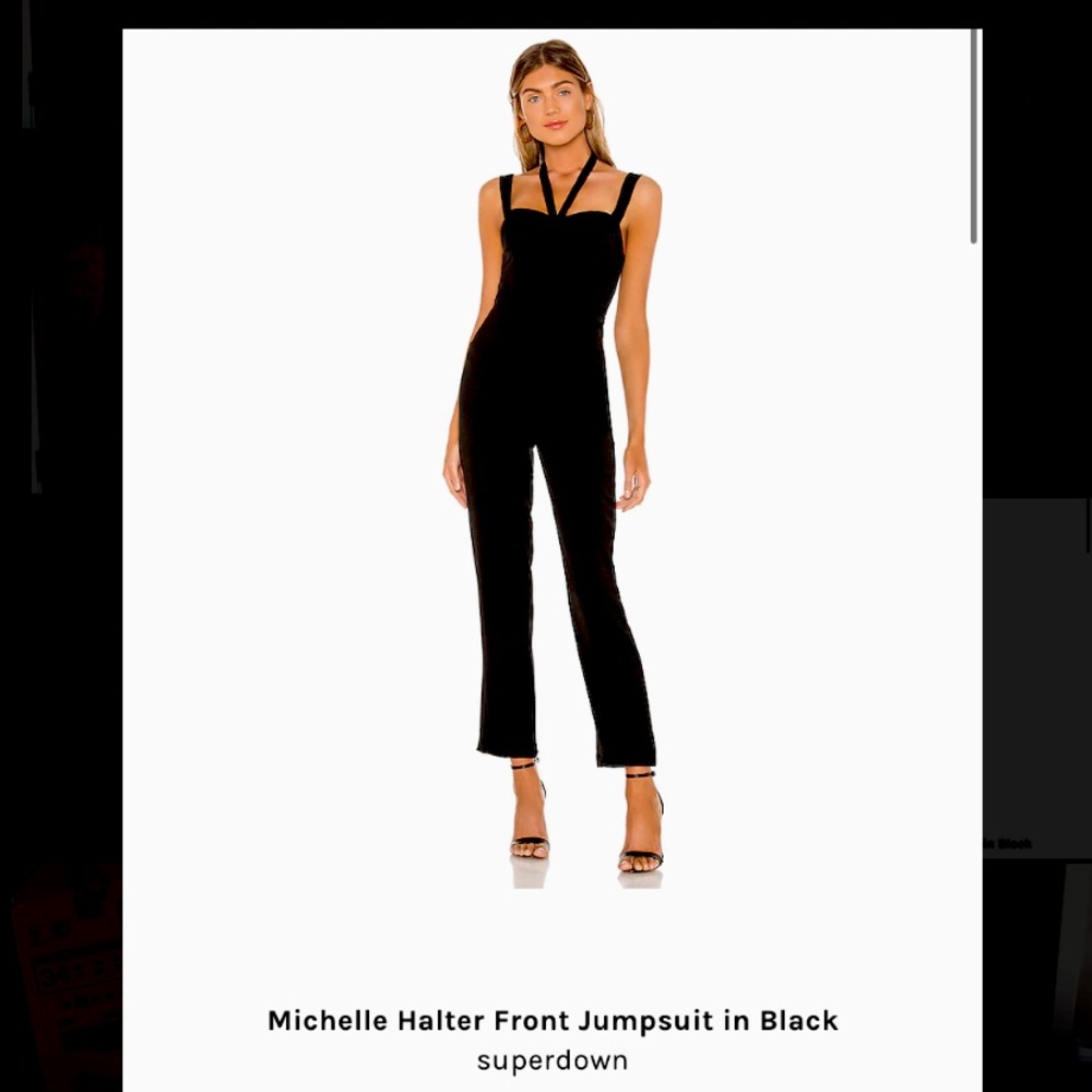 Superdown Halter black jumpsuit- NEW